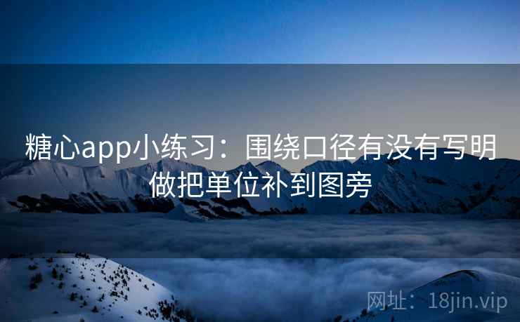 糖心app小练习：围绕口径有没有写明做把单位补到图旁